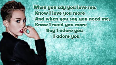 i adore you lyrics miley cyrus